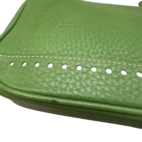 Coach Hampton mini Demi baguette vintage y2k RARE green pebbled leather - Picture 8 of 15